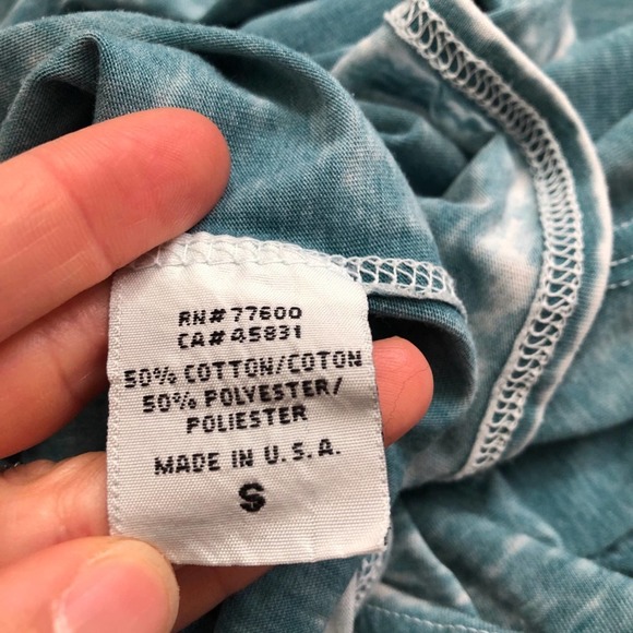 Chaser Burnout Long Sleeve Tee Teal Small - Picture 8 of 10